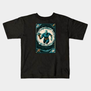 Super Hero Water Man New Breed Card Collection Kids T-Shirt